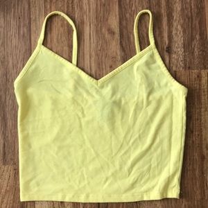 Pale yellow chopped tank☀️😉
